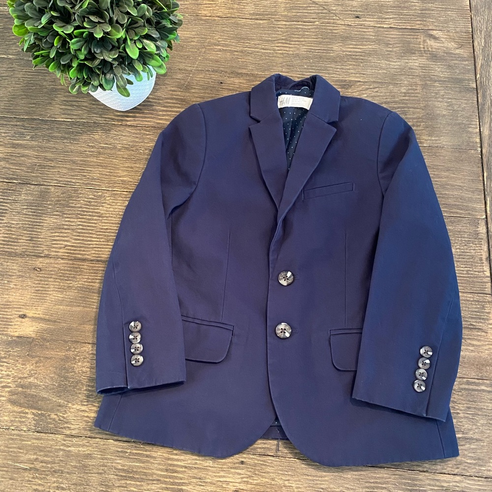 H&M Boys Navy Blue Blazer 5-6yrs